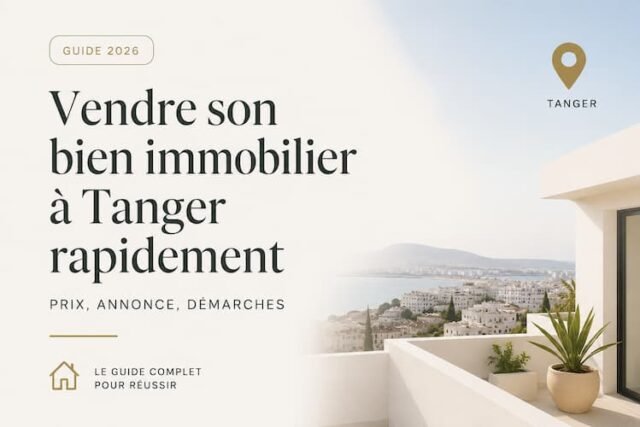 Vendre son bien immobilier à Tanger rapidement : prix, annonce, démarches