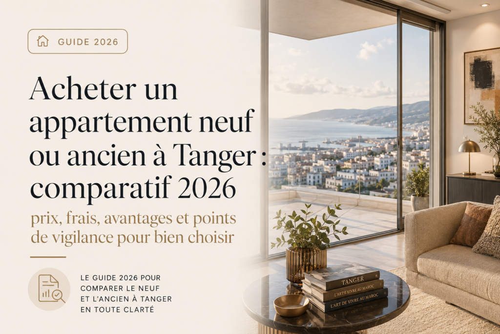 Acheter un appartement neuf ou ancien à Tanger : comparatif 2026
