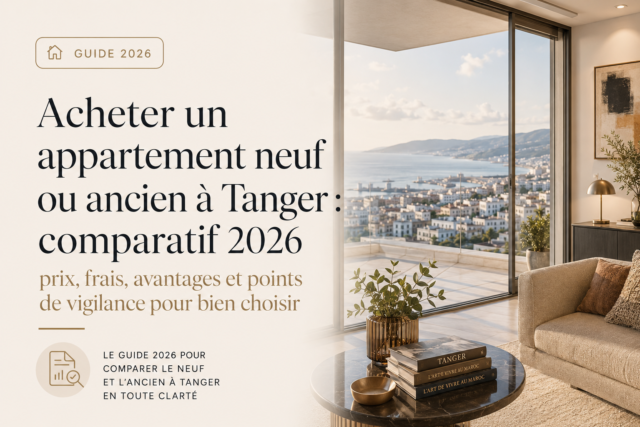 Acheter un appartement neuf ou ancien à Tanger : comparatif 2026