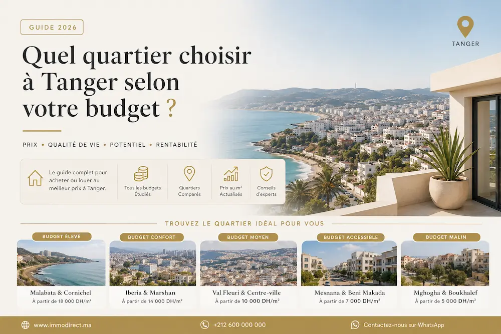 Quel quartier choisir à Tanger selon votre budget ? Guide 2026